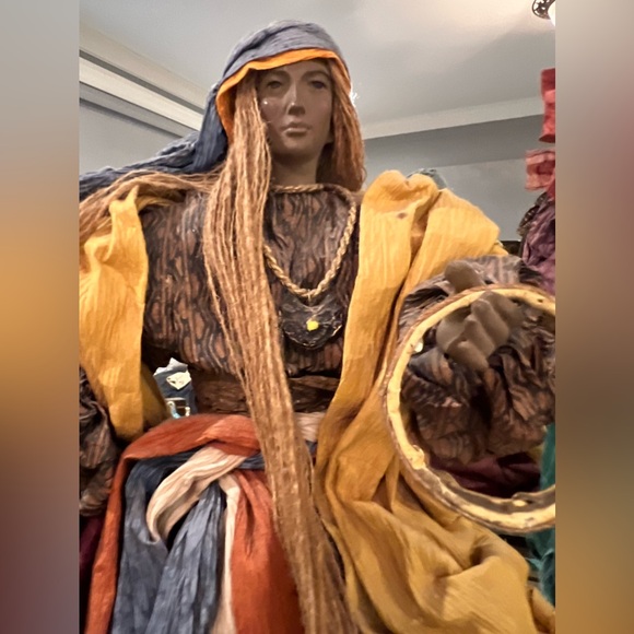 Two Paper Maché Figurines, Handcrafted Clay Sculptures, Eclectic Home Decor - Picture 7 of 15